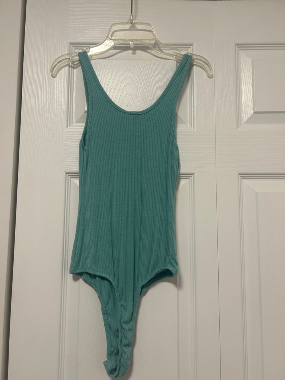 Mint Ribbed Tank Bodysuit - Picture 4 of 6